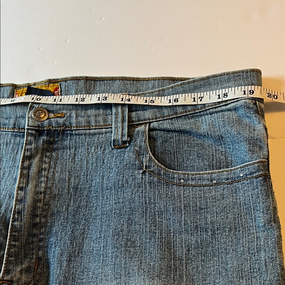 Vintage Old Skool women’s Denim Capris Jeans Hip Hop Skater 100% Cotton 90’s - Picture 5 of 8